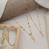 Buy Ridge Necklace & Bangles Combo For Girls & Women Online | Roodap