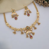 Buy Slant Short Necklace Set For Girls & Women Online | Roodap