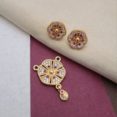 Buy Stone Studded Pendant & Earrings For Girls & Women Online | Wedding Accessories | Roodap