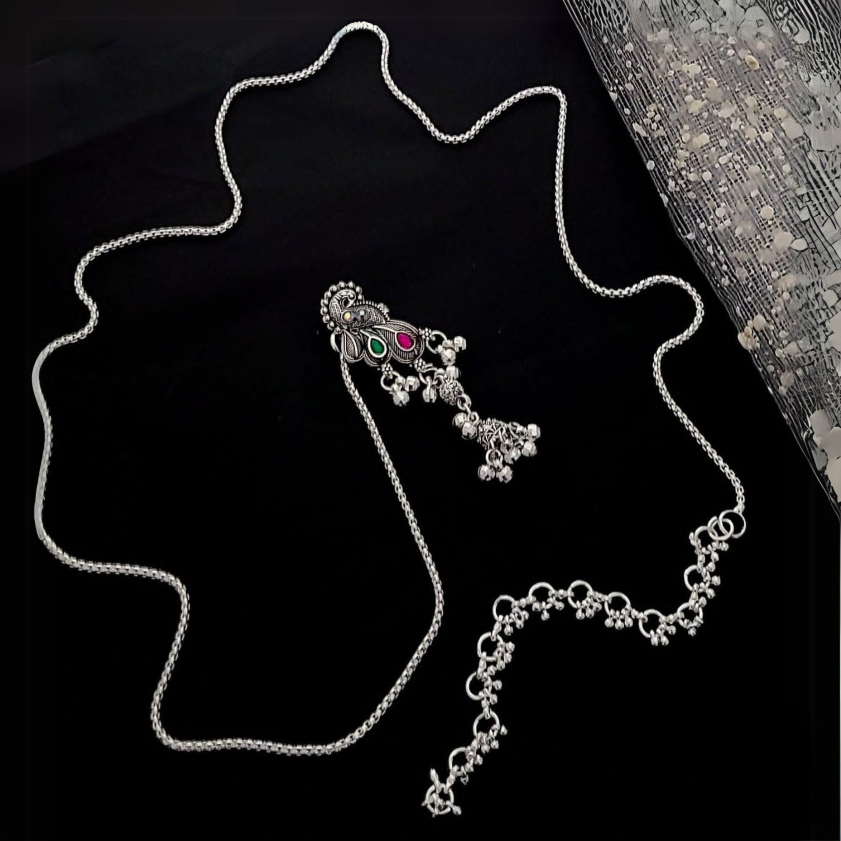Buy Astria Silver Kandora Waist Belt Jewellery For Women Online | Roodap