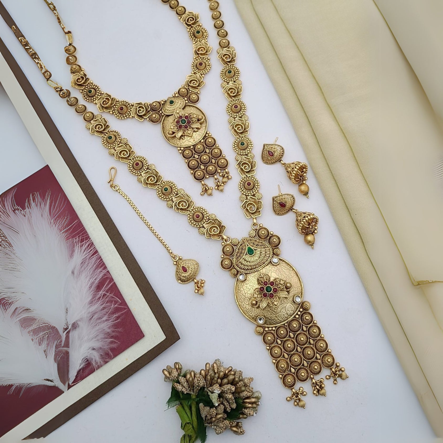 Buy Bevel Wedding Jewellery Set For Bridal & Women Online | Wedding Jewellery | Roodap