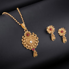 Buy Coral Mist Pendant Set For Girls & Women Online | Roodap