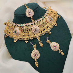 Buy Curve Chokar Necklace Set For Women Online | Roodap