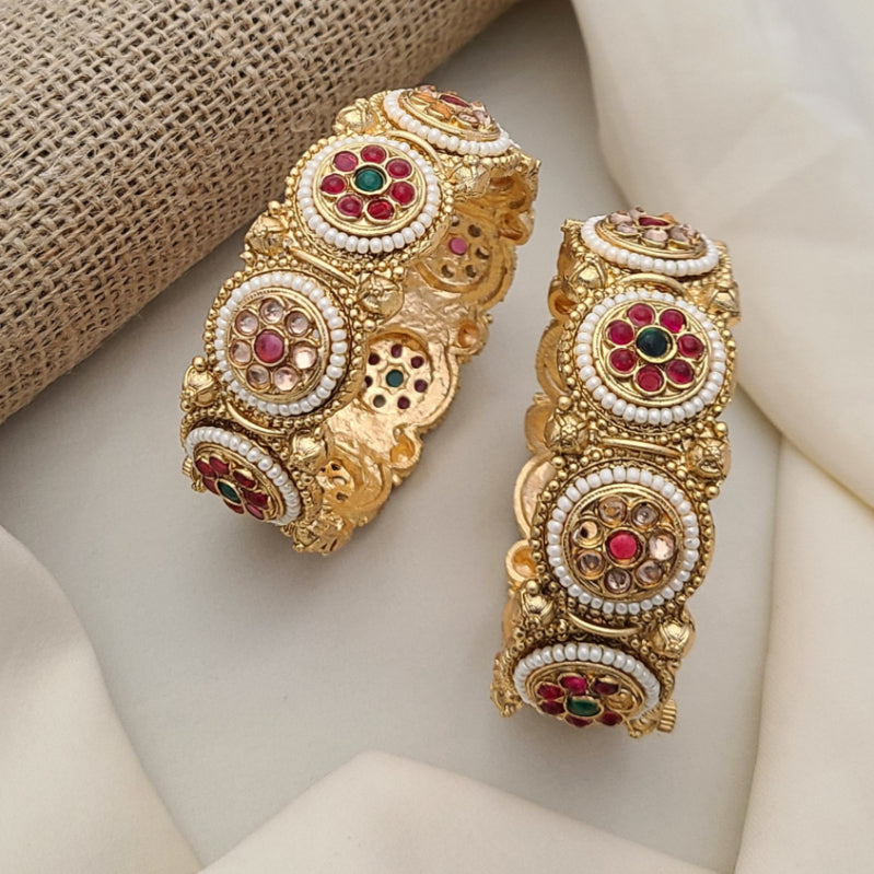 Buy Dual-tone Bangles Set For Women At Best Price | Roodap