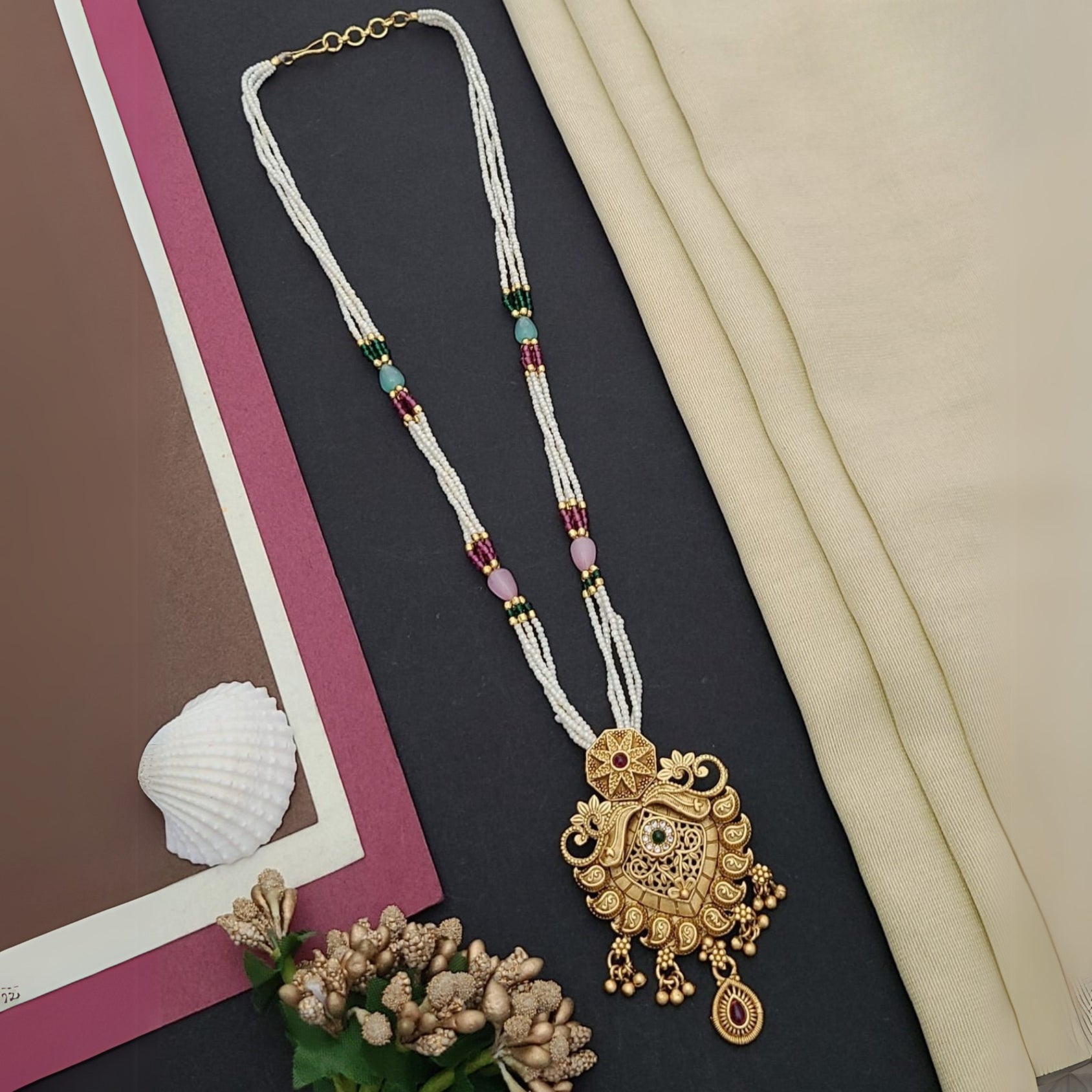 Buy Floral Crystal Necklace For Women Online | Roodap