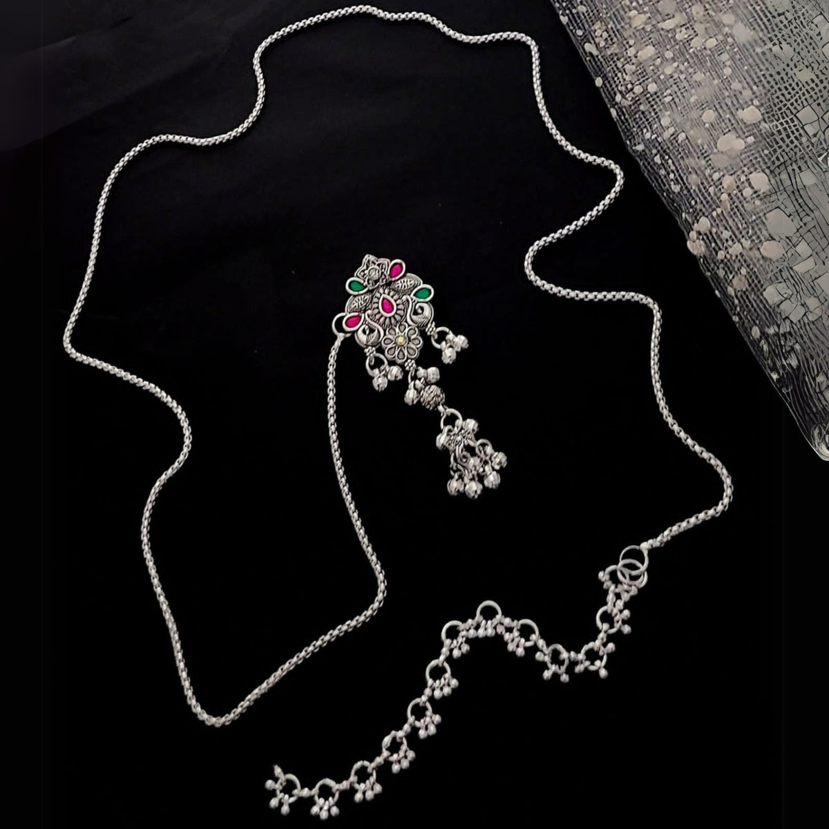 Buy Fluxa Silver Kandora Waist Belt Jewellery For Women Online | Roodap