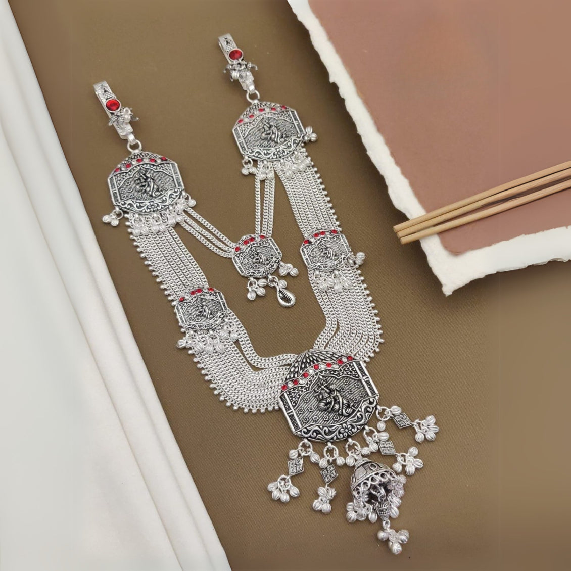 Buy Graceful Silver Kandora Waist Belt Jewellery For Women Online | Roodap