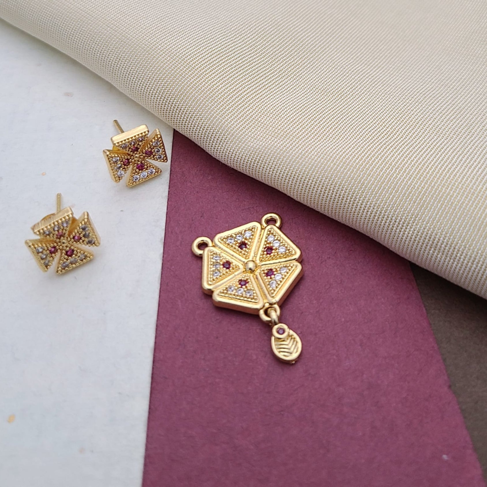 Buy Harmony Pendant & Earrings For Girls & Women Online | Wedding Accessories | Roodap