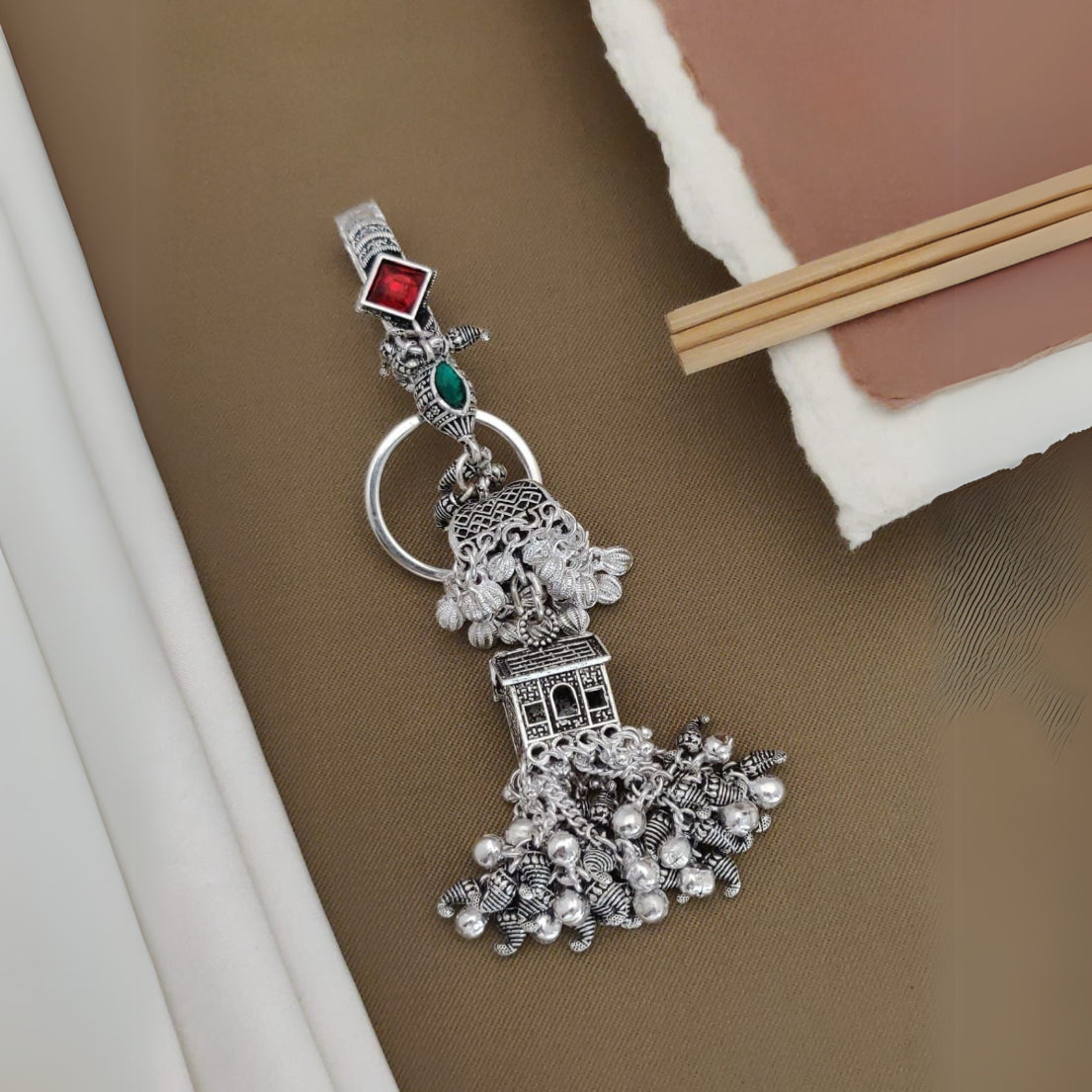 Buy Hinged Silver Kandora Waist Belt Jewellery For Women Online | Roodap