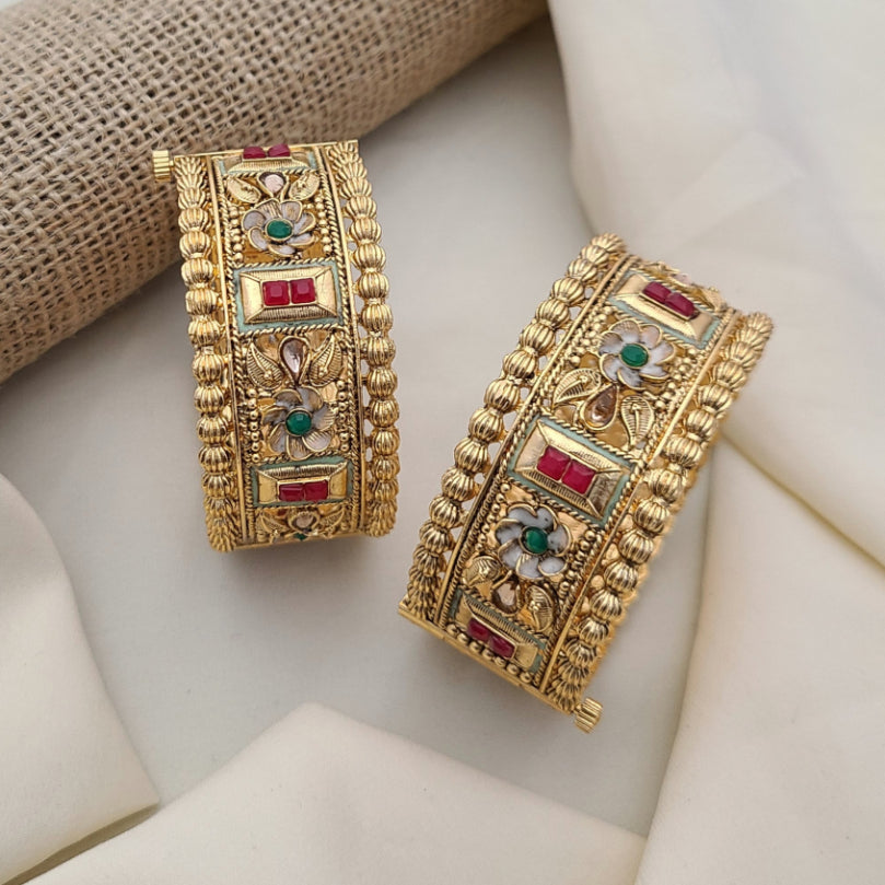 Buy Lotus Bangles Set For Women At Best Price | Roodap