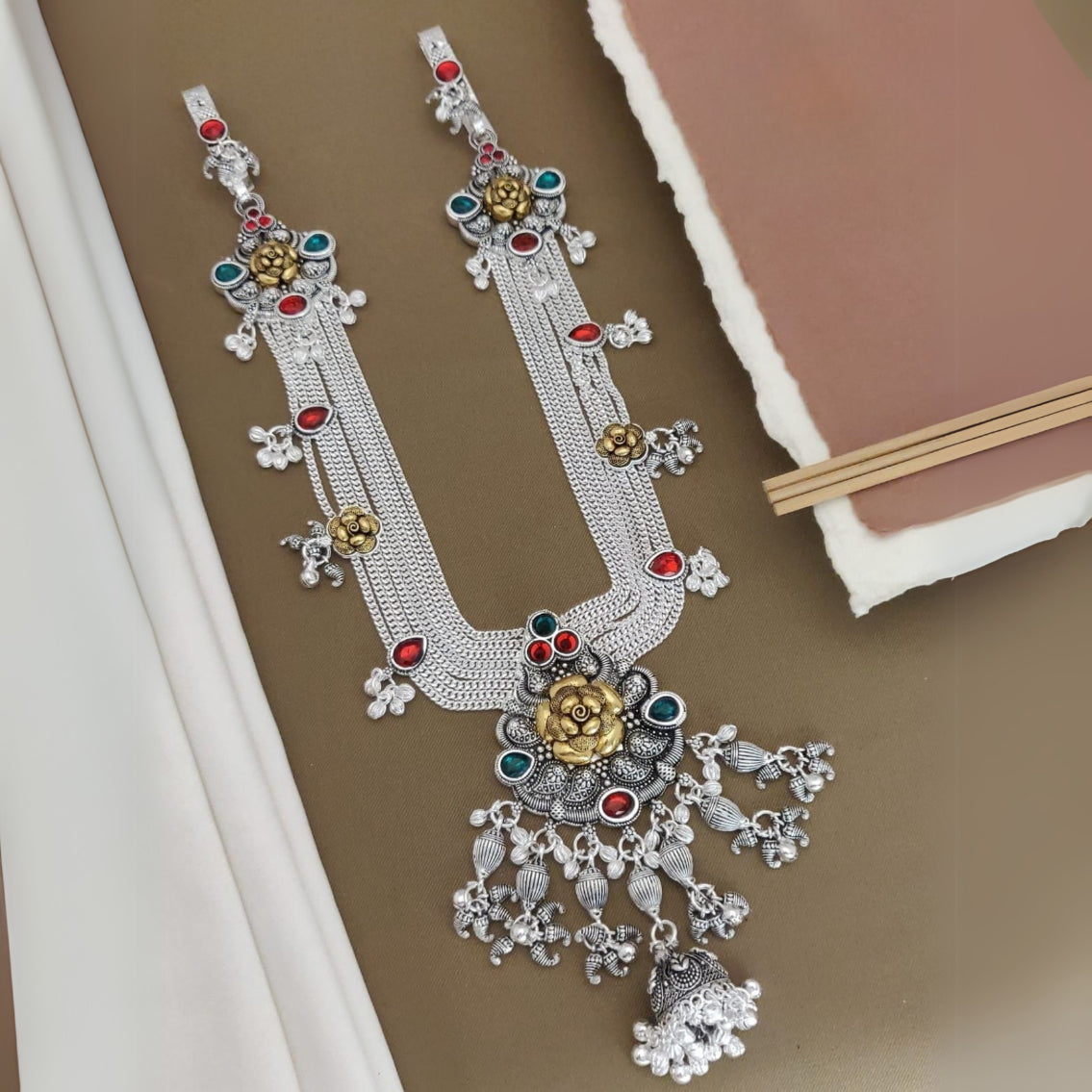 Buy Open-Ended Silver Kandora Waist Belt Jewellery For Women Online | Roodap