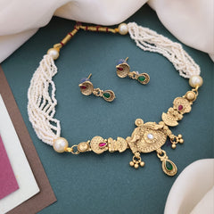 Buy Pinewish Short Crystal Necklace Set For Girls & Women Online | Roodap