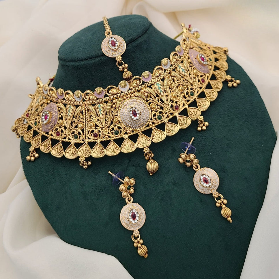Buy Reversible Chokar Necklace Set For Women Online | Roodap